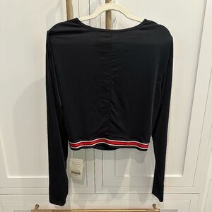 Fabletics Black Cropped Athleisure Top